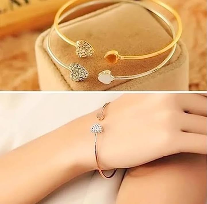 Double Hand love Bracelet Color Rose Gold (Pack of 2)