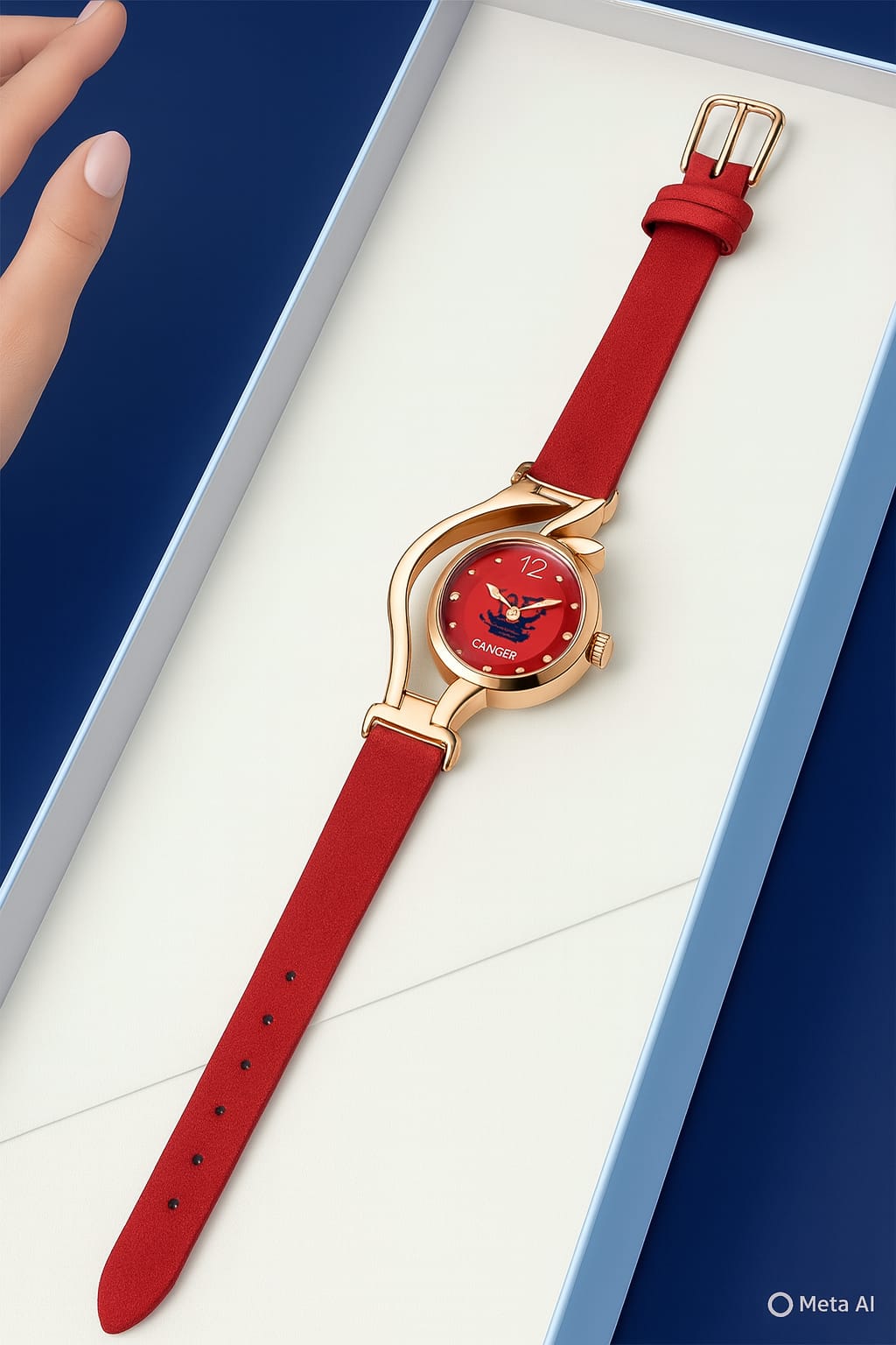 Apple Shape Woman Watch Elegant Design Stylish
